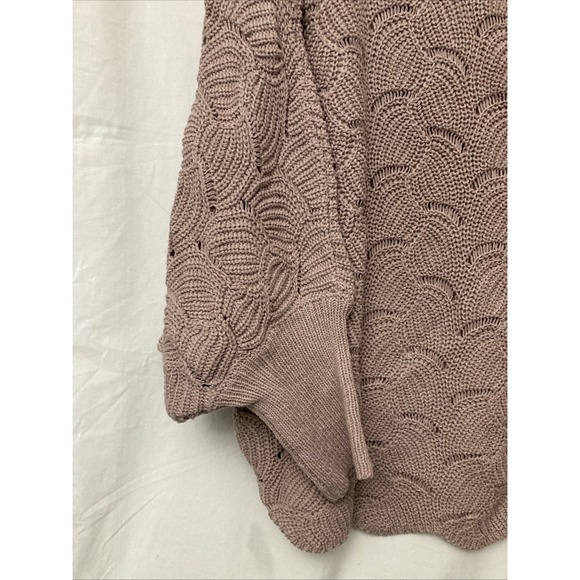 Sweet Lovely by Jen Women's Mauve Oversize Long Sleeve Sweater - SZ M/ - Picture 2 of 11